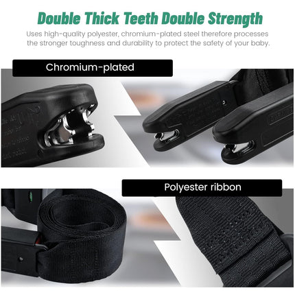 Strap Pads Pad Compatible with 1 Pcs Universal ISOFIX Kids Seat Black Car Fixing Straps Covers with Latch Interface Accessory Cover Set