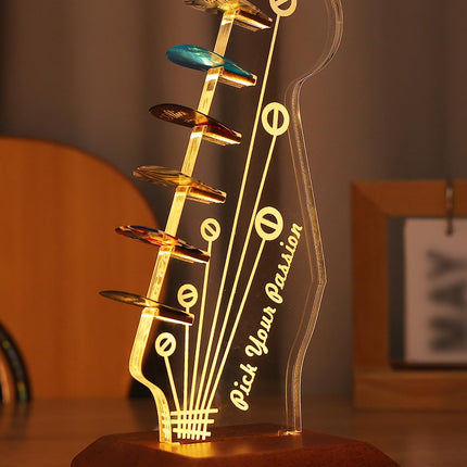 Light Up Guitar Pick Holder, Guitar Gift for Music Lovers