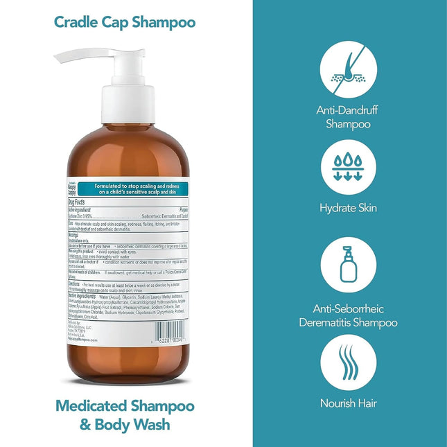 Medicated Shampoo and Body Wash- Baby Dandruff Shampoo, Helps Cradle Cap and Seborrheic Dermatitis - photo 2