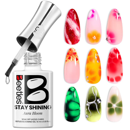 Gel blooming 15 ml esmalte en gel UV transparente para nail art de uñas tortuga