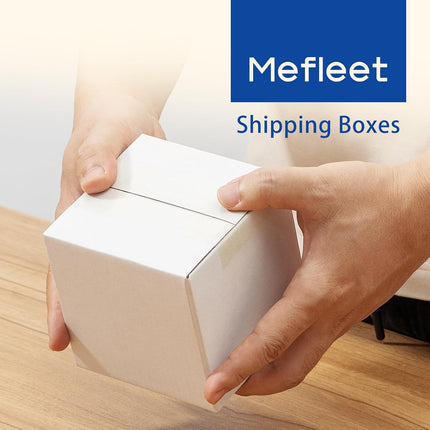 Mefleet 4x4x4" Shipping Boxes 50 Pack - Small Corrugated Cardboard Square Mug Mailing Box Packaging for Small Business - White Mailer Packing Supplies