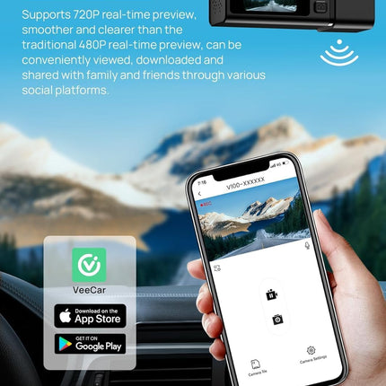 Dash Cam 2.5K Front Dash Camera for Cars with App, WiFi Mini Dashcam Built-in IPS Screen, Night Vision, G-Sensor, Smart Voice, Loop Recording, 24H Parking Mode, 32G SD Card Included, Support 256GB Max