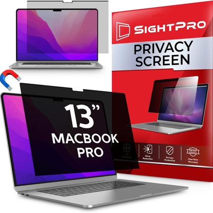 SightPro Magnetic Privacy Screen for MacBook Pro 13 Inch (2016, 2017, 2018, 2019, 2020, 2021, 2022, M1, M2) Patented Removable Laptop Privacy Filter Shield and Protector