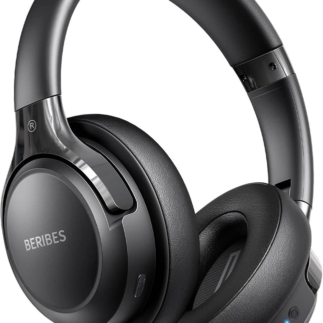 Bluetooth Headphones Over Ear, 65H Playtime and 6 EQ Music Modes Wireless Headphones with Microphone, HiFi Stereo