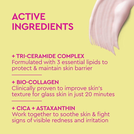 BYOMA Bio-Collagen Radiance Facial Mask - Transformative Liquid Sheet Mask for Glass Skin - Instant radiance, Visibly Improved Elasticity, Reduces Appearance of Wrinkles - Cica & Ceramides, 60mL