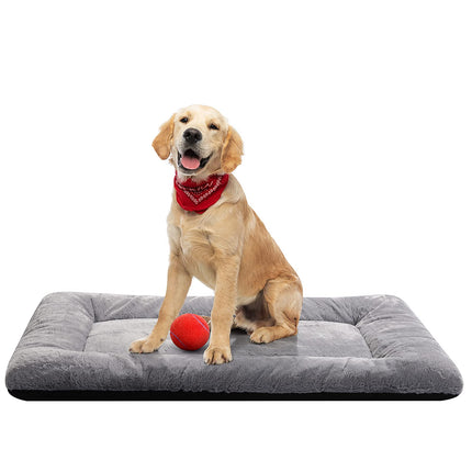Dog Crate Pad Washable Dog Bed for Crate Medium Mat 36-Inch Gray