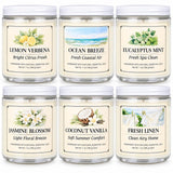6 Pack Scented Candles Gift Set, 42oz Soy Candles, Jar Candles for Home