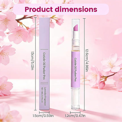 2 Pack Cuticle Oil Pusher Pen - Ceramic Cuticle Oil for Dry Nails & Cuticles, No Leak Travel Size Cuticle Pusher Pen, Moisturizing Nail Care Treatment for DIY Manicure & Salon Use