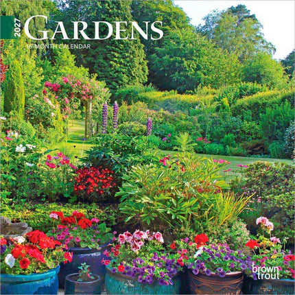 Gardens | 2027 7 x 14 Inch (Hanging) Monthly Mini Wall Calendar | BrownTrout | Gardening Outdoor Home