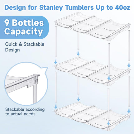 Stackable Water Bottle Organizer for 40 oz Tumbler