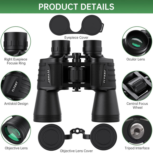 20x50 High Powered Binoculars for Adults, Waterproof Compact Binoculars