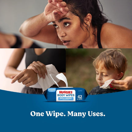 Huggies Extra Large Unscented Wipes, 9 Flip-Top Packs, 378 Count