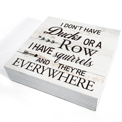 Funny Office Quote Wooden Box Sign Desk Decor Rustic Humorous Wood Block Plaque Box Sign for Home Living Room Shelf Table Decoration (5 X 5 Inch)