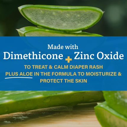 Crema para dermatitis del pañal con óxido de zinc - Calma y dermatitis del pañal - Óxido de zinc 10% dimeticona 1% - Crema de fácil aplicación para bebé, ungüento curativo para piel roja e irritada - 4oz