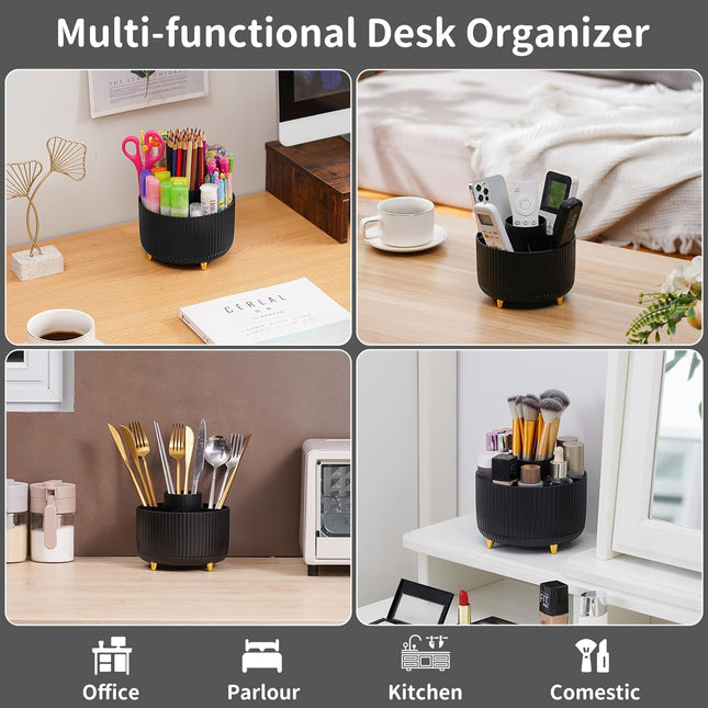 Desk Organizer, 360-Degree Rotating Pen Holder