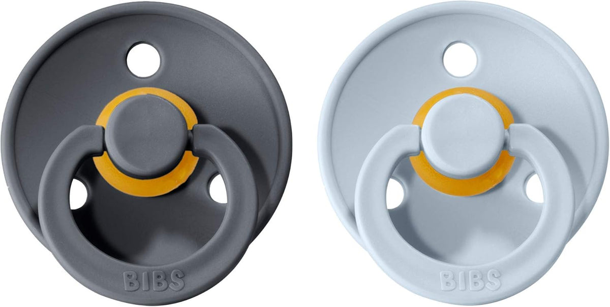 Pacifiers Color Collection, Set of 2 BPA-Free Latex Pacifiers Made in Europe, Round Nipple Baby Pacifier. - photo 2