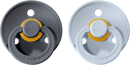 Pacifiers Color Collection, Set of 2 BPA-Free Latex Pacifiers Made in Europe, Round Nipple Baby Pacifier. - photo 2