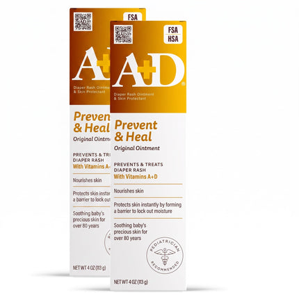Pomada original para sarpullido de pañal, protector cutáneo humectante con vitaminas A y D para piel seca y agrietada, 16 oz