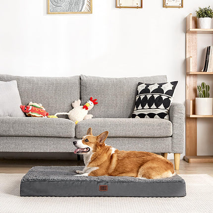 Cama ortopédica para perros grande con funda extraíble lavable, 41IN gris
