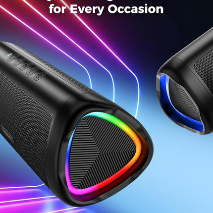 Bluetooth Speaker with HD Sound, Portable Wireless, IPX5 Waterproof, Up to 20H Playtime, TWS Pairing, BT5.3, for Home/Party/Outdoor/Beach, Electronic Gadgets, Birthday Gift (Black)