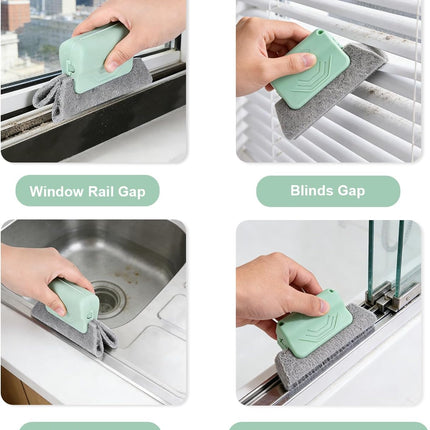 Window Track Cleaner,2026 New Window Groove Cleaning Brush,Hand-Held Window Track Cleaner Tools Set,Magic Window Sill Cleaning,for Window Lides Gaps Sliding Door Tile Lines Car Vents (3Pcs-Colorful)