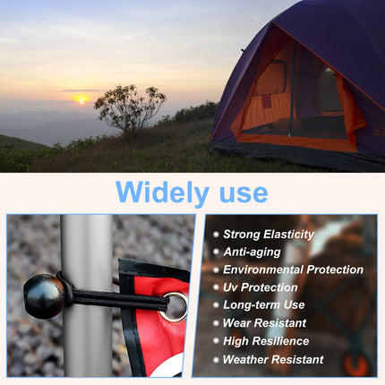 30PCS de Cuerdas Bungee de Bola en 3 Tamaños, 6, 9, 11 Inch Bolas Bungee para Lona y Toldo, Cuerda de Amarre Heavy Duty para Refugio, Gazebo, Camping, Tienda, Carga, Sujeción de Cables y Mangueras (Tamaño de Bola 1 inch)