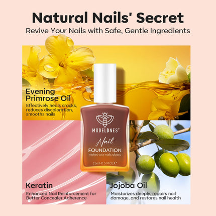 Nail Strengthener and Growth, Fall Rose Brown Nail Polish Care