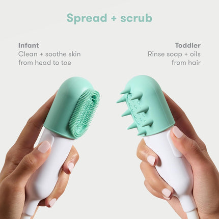 Frida Baby Control The Flow Bathtub Sprayer Attachment for Baby Bathtub, Shower Head with Scalp Massager, Control Waterflow with 2 Pressure Modes