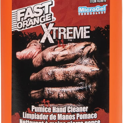 Fast Orange 25616 Xtreme Heavy Duty Hand Cleaner, Natural Citrus Scent, Waterless Cleaner For Mechanics, Strong Grease Fighter, Eliminates Odors while Protecting Skin 15 Fl. Oz