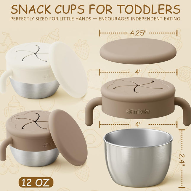 12 oz Spill-Proof Stainless Snack Container for Kids