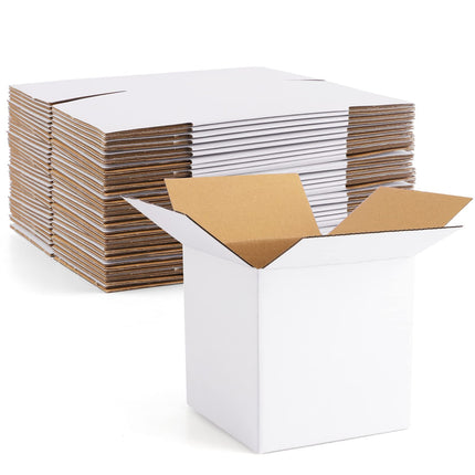 10x7x5-Small-Shipping-Boxes-30-Pack-White-Corrugated-Box-Mailers, Cardboard Boxes for Packaging Small Business, Mailing