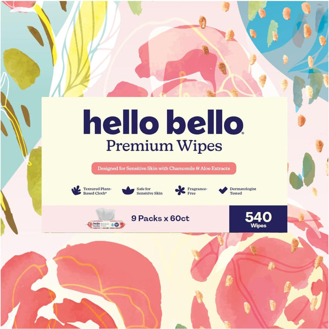 Premium Wipes, Designed for Sensitive Skin with Chamomile &