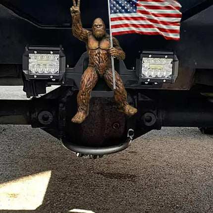 Patriot Bigfoot Trailer Hitch, Funny Patriotic Bigfoot Hitch Cover for 2 Inch Receivers, Patriotic Truck Accessory, for Men & Car Accessories