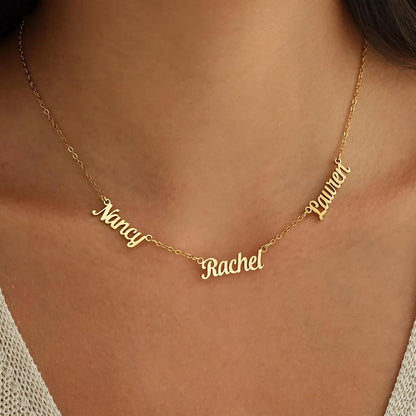 Custom 18K Gold-Plated Multiple Name Necklace for Women - photo 5