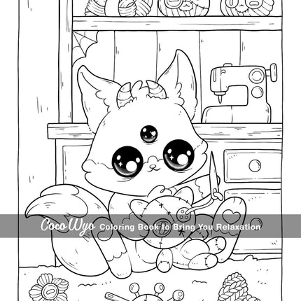 Creepy Cutie: Coloring Book for Adults and Teens Featuring Goth Kawaii and Spooky Cute Creatures of All Kinds and Many More