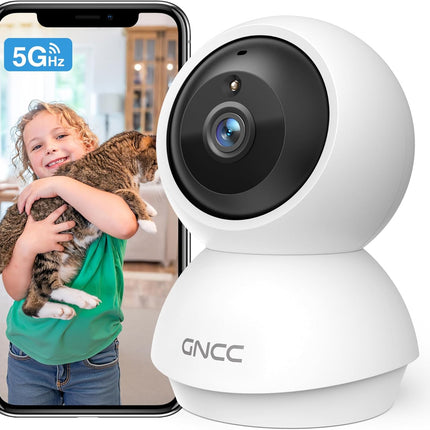 2K WiFi Cameras for Home Security, Security Camera Indoor, Baby/Pet Camera with Phone App, 2.4/5GHz, Motion Detector, Night Vision, 2-Way Audio, SD/Cloud Storage, Works with Alexa & Google Home