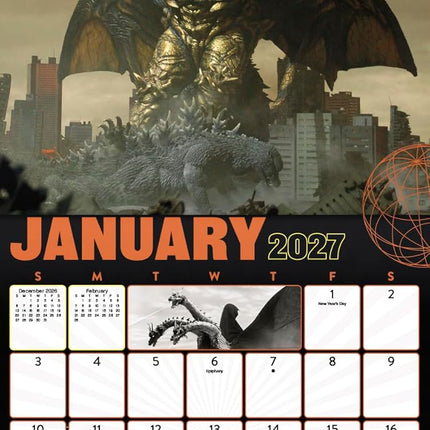 2027 Godzilla - Classic Wall Calendar