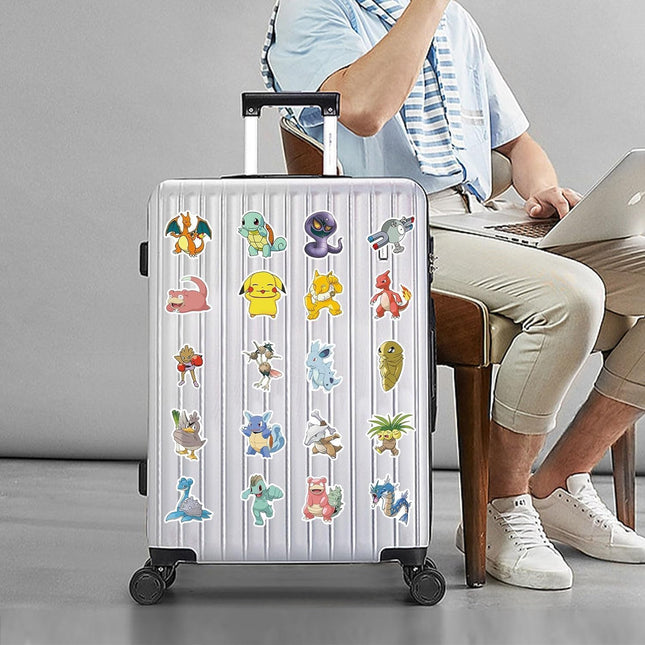 SourcetoHome 101Pcs Cartoon Pokémon Stickers in Gift Bag for Suitcase Laptop Computer Water Bottles Car Teens Decal Waterproof Sticker - supplement facts label