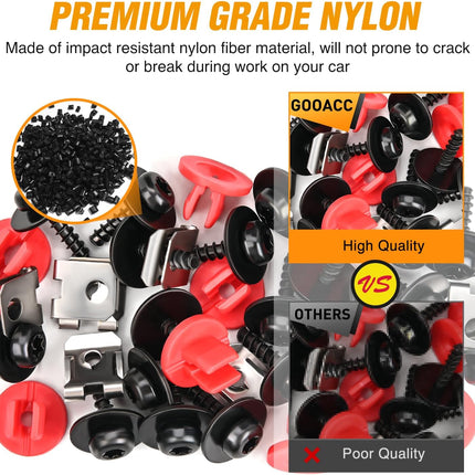 GOOACC 10 Sets Engine Splash Shield Guard Undertray Cover Screws Bolt Nut Clip Torx Pan Head SEMS Tapping Screw for Ford W702413-S450B W702438-S300 Lincoln Continenta