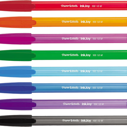 Paper Mate InkJoy 100ST Ballpoint Pens, Medium Point (1.0mm), Assorted, 18 Count
