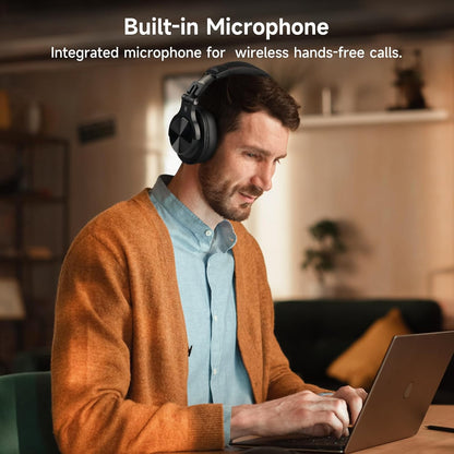 Bluetooth Over Ear Headphones, Wireless Headphones with 72H Playtime, Hi-Res, Built-in Mic, 3.5mm/6.35mm - photo 5