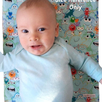 Random Print - Baby Burping Cloth Gift Set, Soft and Absorbent, Trifold Spit Up Rags for Infants, XLarge (1-Count, Gender Neutral)