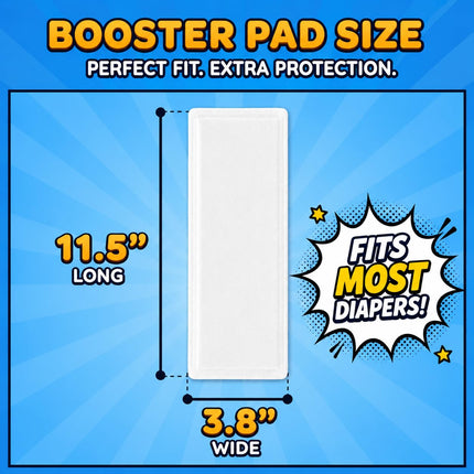 Super Sleepers Baby Diaper Booster Pads - 30 Pads - Overnight Leak Protection - Absorbent Diaper Inserts for Extra Dryness, Liners for Babies & Toddlers, Reduce Night Changes - 1 Pack