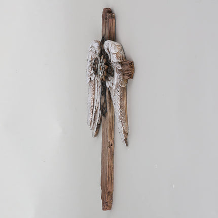 Home Decor Rustic Angel Wings Crosses Wall Décor 12" H Wall Cross