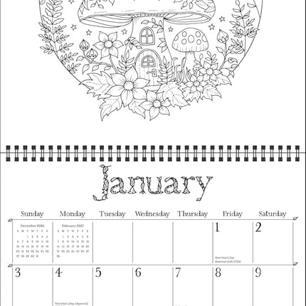 Johanna Basford 2027 Coloring Wall Calendar: Wonderful Wildflowers