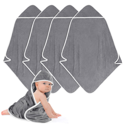 Hooded Towel for Newborn, 2 Pack Soft Coral Fleece Baby Towels