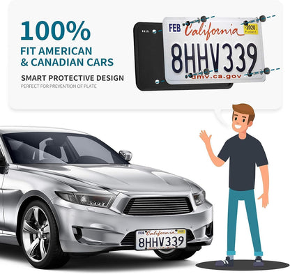 Black Silicone License Plate Frames, 2 Pack - photo 4