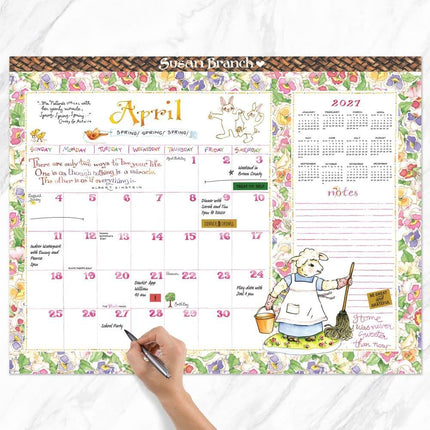 Cal 2027- Susan Branch Large Desk Pad Monthly Blotter