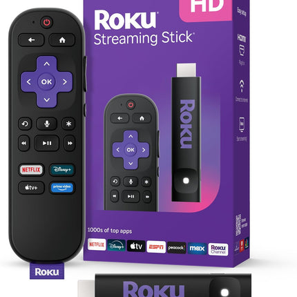 Streaming Stick HD — HD Streaming Device for TV with Voice Remote, Free & Live TV