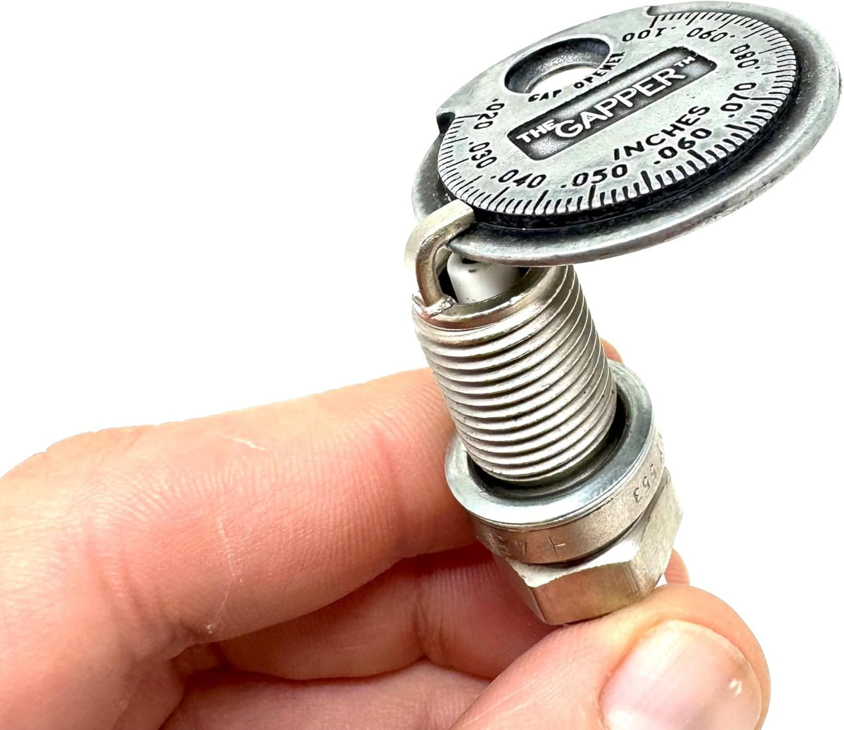 Spark Plug Gapper: Coin-Style Spark Plug Gap Tool, 0.020"–0.100" Measurement Range, Plated Steel - photo 4